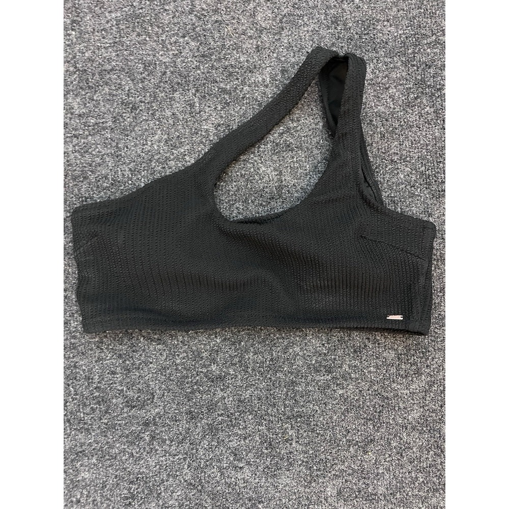 Used Victoria Secret PINK size Large Black One Shoulder Bikini Top